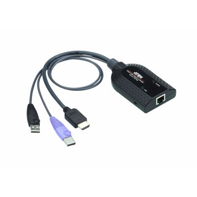 ATEN KA7188-AX kabel KVM Czarny, Metaliczny, Fioletowy