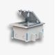 Box podłogowy 6M IP66 - puszka podłogowa do montażu gniazd standardu 22,5x45 mm (45x45 mm) uchylna