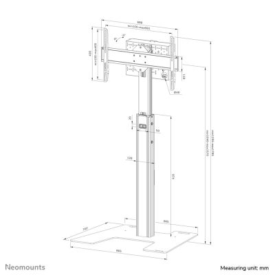 16. Neomounts FL45S-825BL1 uchwyt do telewizorów 190,5 cm (75") Czarny