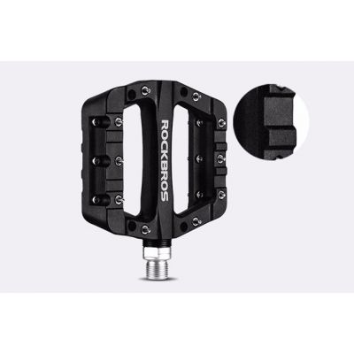 3. Zestaw pedałów rowerowych Rockbros 2017-12CBK z nylonu - czarny