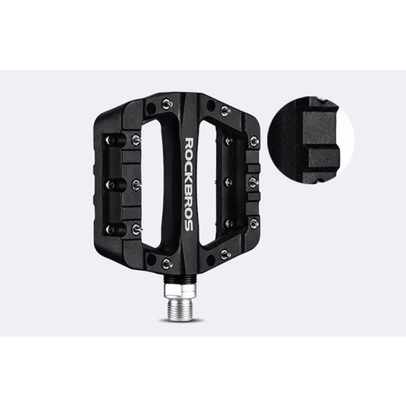 3. Zestaw pedałów rowerowych Rockbros 2017-12CBK z nylonu - czarny