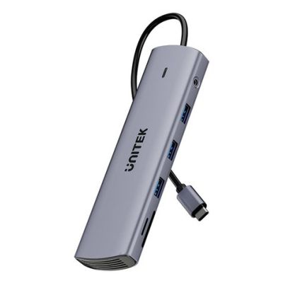2. UNITEK D1113BGY01 huby i koncentratory 2 x USB 3.2 Gen 2 (3.1 Gen 2) Type-C 1000 Mbit/s Szary