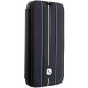 3. Etui BMW Leather Stamp Blue Lines na iPhone 14 Pro - czarne