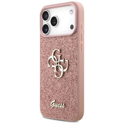 2. Etui Guess Fixed Glitter Big 4G na iPhone 17 Pro Max - różowe