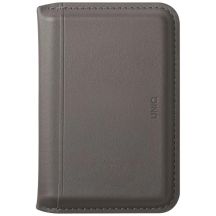 Portfel magnetyczny RFID UNIQ Lyden DS ze stojakiem na telefon - szary