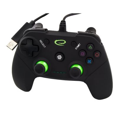4. Gamepad Esperanza Vanquisher EGG110K (PC, PS3; kolor czarny, kolor zielony)