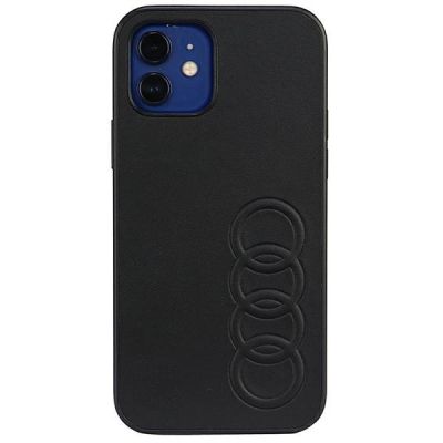 Etui Audi Synthetic Leather na iPhone 12 / iPhone 12 Pro - czarne