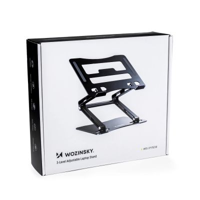 6. Podstawka pod laptopa, tablet Wozinsky WRS-CPY75DSB aluminiowa + Gratis! podstawka do smartfona - czarna