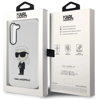 8. Etui Karl Lagerfeld Ikonik Karl na Samsung Galaxy S23 - przezroczyste