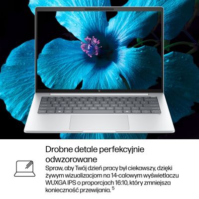 60. HP EliteBook 8 G1i Next Gen AI PC Copilot+ PC Intel Core Ultra 5 228V Laptop 35,6 cm (14") WUXGA 32 GB LPDDR5x-SDRAM 512 GB SSD Wi-Fi 7 (802.11be) Windows 11 Pro Srebrny