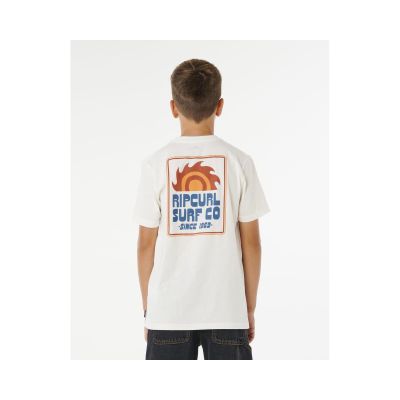 3. Koszulka chłopięca RIP CURL Pacific Rinse Sunrise Tee-Boy biała