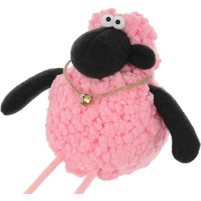 12. BARANEK SIEDZĄCY RÓŻOWY 10+25CM DEKORACJA WIOSENNA