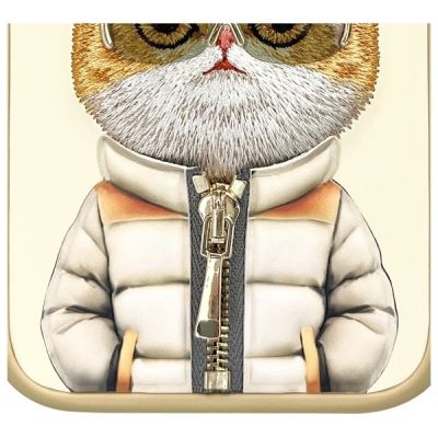 9. Etui Nimmy Cool&Cute 2.0 Cat na iPhone 15 Pro - zielone