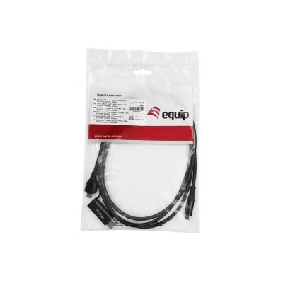 4. Equip 128437 adapter kablowy 3 m USB Type-C HDMI + USB Type-C Czarny