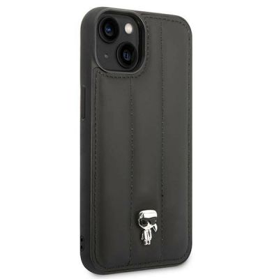 4. Etui Karl Lagerfeld Puffy Ikonik Pin na iPhone 14 / 15 / 13 - czarne