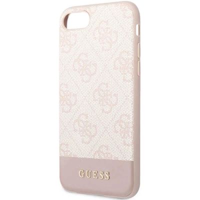 6. Etui Guess 4G Stripe Collection na iPhone 7 / 8 / SE 2020 / SE 2022 - różowe