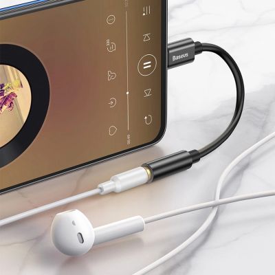 6. Adapter Baseus L54 do słuchawek USB-C / mini jack 3.5mm DAC 24 bit 48 KHz - czarny
