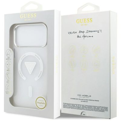 8. Etui Guess IML Gradient Triangle Logo MagSafe na iPhone 17 Pro Max - przezroczyste