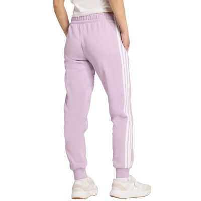3. Spodnie damskie adidas Essentials 3-Stripes Fleece Slim różowe JY3097