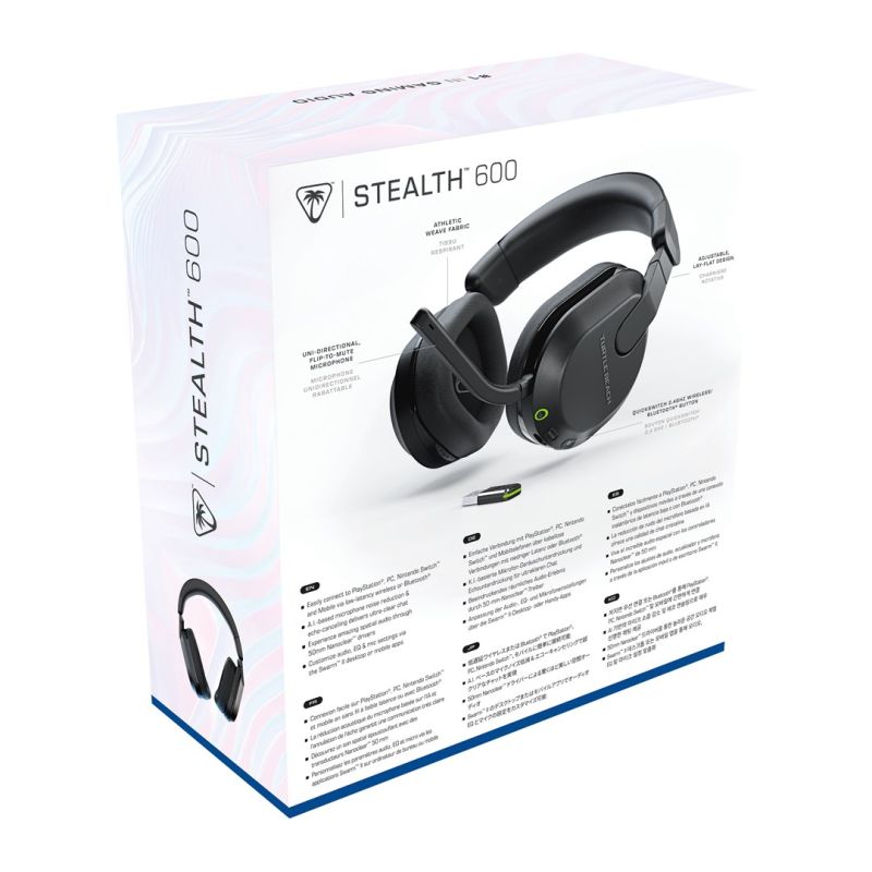 7. Turtle Beach Stealth 600 Gen 3 Zestaw słuchawkowy Bezprzewodowy Opaska na głowę Gaming Bluetooth Czarny