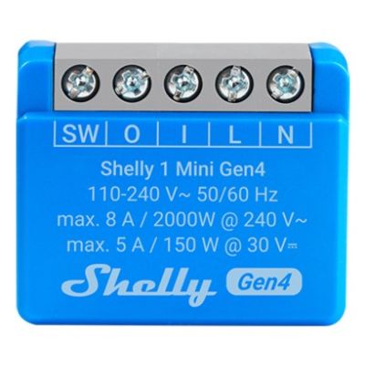 8. Inteligentny sterownik WiFi Shelly 1 Mini Gen4, 2 sztuki