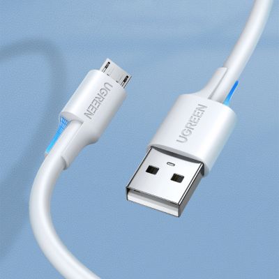 4. Kabel Ugreen US289 60143 micro USB / USB-A 2m - biały