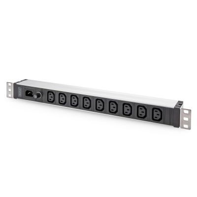 5. Digitus Listwa zasilająca z profilem aluminiowym, 9 gniazd, wejście IEC C14