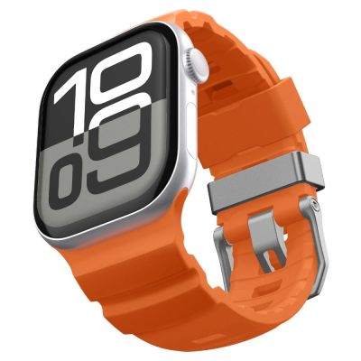 5. Pasek Spigen WBS2 na Apple Watch 44 / 45 / 46 / 49 mm - pomarańczowy