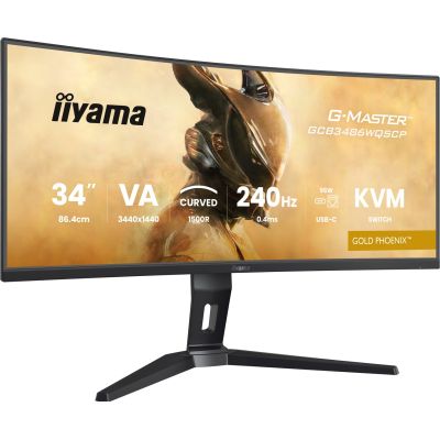23. Monitor iiyama GCB3486WQSCP-B1 34" VA 3440x1440 500cd/m2 0,4ms 2xHDMI 2xDP USB