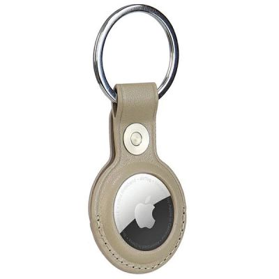 3. Etui Audi Synthetic Leather na AirTag - beżowe