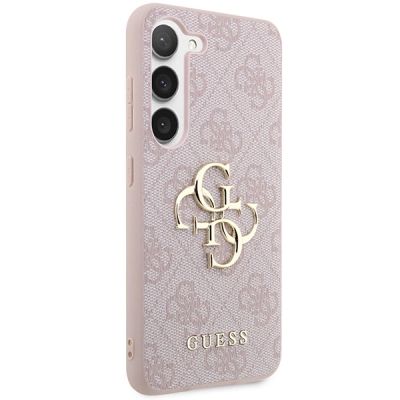4. Etui Guess 4G Big Metal Logo na Samsung Galaxy S23 - różowe