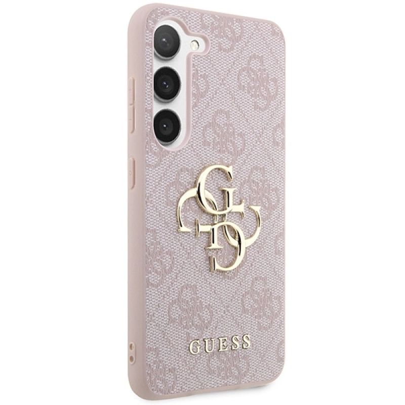4. Etui Guess 4G Big Metal Logo na Samsung Galaxy S23 - różowe