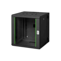 Digitus Szafa sieciowa wisząca Unique 19" 12U rack 600x600, drzwi szyba, czarny, dzielona , złożona, 100kg