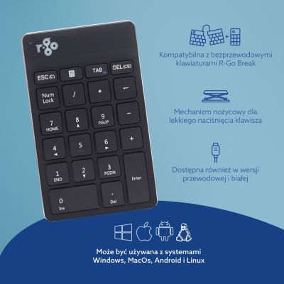 9. Klawiatura numeryczna R-Go Numpad Break czarna