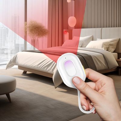 8. Wykrywacz ukrytych kamer Baseus Heyo Series II z alarmem i mini latarką + kabel Baseus Simple USB-A - USB-C – biały