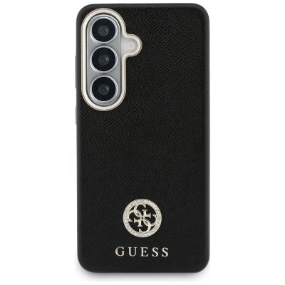 3. Etui Guess Rhinestone Round Logo MagSafe na Samsung Galaxy S26 - czarne