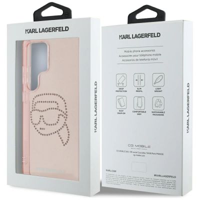 8. Etui Karl Lagerfeld Rhinestones K. Head Logo Samsung Galaxy S25 Ultra różowy