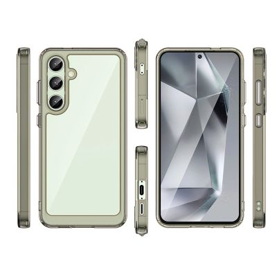 2. Etui silikonowe Outer Space Case z żelową ramką do Samsung Galaxy S24 FE - przezroczysto-czarne