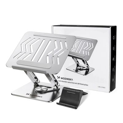 6. Podstawka pod laptopa, tablet Wozinsky WRS-CPY84SS aluminiowa + Gratis! podstawka do smartfona - srebrna