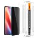 4. Szkło hartowane Spigen Glas.tR EzFit prywatyzujące na iPhone 15 / 16 z adapterem (2 szt.)
