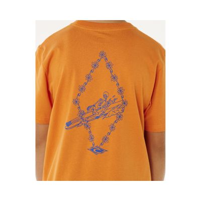 5. Koszulka chłopięca RIP CURL Eternal Shred Art Tee-Boy pomarańczowa