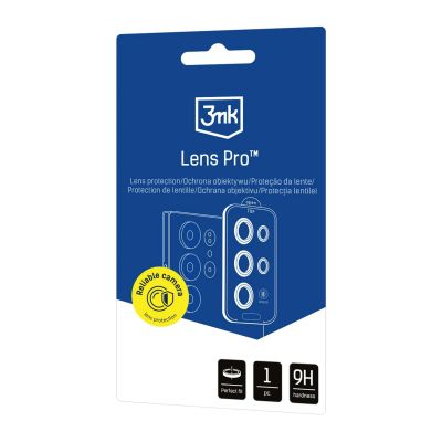 4. Szkło hybrydowe 3mk Lens Protection Pro Black do obiektywu aparatu na Samsung Galaxy S26 Pro