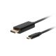 LANBERG KABEL USB-C(M)->DISPLAYPORT(M) 3M 4K 60HZ CZARNY CA-CMDP-10CU-0030-BK