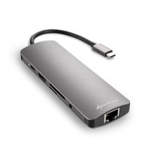 Sharkoon USB 3.0 Type C Combo adapter HDMI, RJ-45, USB 3.2 Gen 1 (3.1 Gen 1)