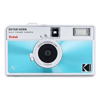 10. Kodak EKTAR H35N Kompaktowa kamera filmowa 35 mm Niebieski, Srebrny