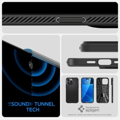 6. Etui Spigen Liquid Air na iPhone 14 Pro - czarny mat