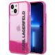 Etui Karl Lagerfeld Liquid Glitter Elong na iPhone 14 Plus - różowe