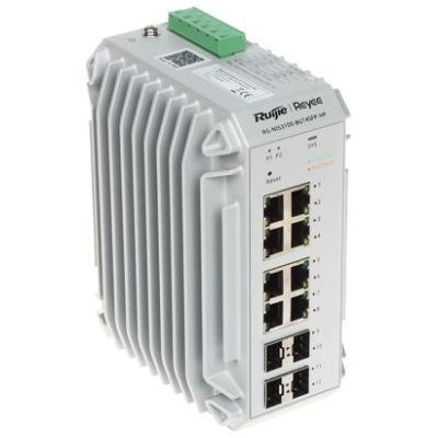 Ruijie Networks RG-NIS3100-8GT4SFP-HP przełącznik sieciowy Zarządzany L2 Gigabit Ethernet (10/100/1000) Obsługa PoE Szary