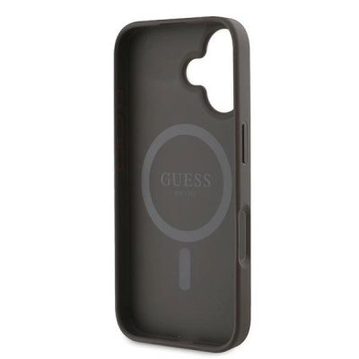 7. Etui Guess 4G Ring Classic Logo MagSafe na iPhone 16 Plus - brązowe