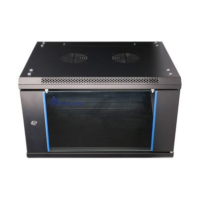 14. Extralink Szafa rack 6U 600x600 Czarna montowana na ścianie